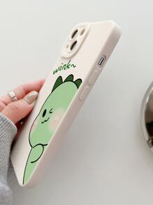 Cartoon Dinosaur Print Phone Case - Multicolor - View 4