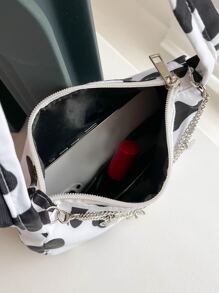 Túi đeo vai thời trang, họa tiết da bò, kiểu dáng casual, dung tích lớn, đa năng, phù hợp cho các bạn nữ tuổi teen, lý tưởng cho công sở, đi làm, kinh doanh, đi lại, mua sắm, du lịch. Là món quà tuyệt vời dành cho bạn bè, người yêu, thầy cô. Cũng thích hợp cho các kỳ nghỉ và ngày lễ. - Đen và trắng - Xem 4