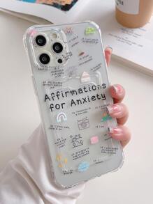 Letter Graphic Card Slot Phone Case Compatible With iPhone 15/15Pro/15Plus/15Promax