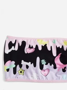 ROMWE Kawaii Cartoon Graphic Lingerie Set - Multicolor - View 4