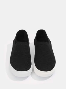 针织一脚蹬运动鞋