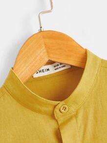 SHEIN 男孩鹿角圖案襯衫