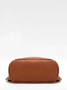 Ba lô Nữ màu trơn Có thể điều chỉnh được Thanh lịch - màu nâu - Xem 4