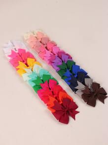 24 chiếc Kẹp tóc nơ trang trí cho bé gái mới tập đi - Nhiều màu - Xem 2