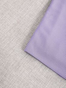 SHEIN Unity Áo hai dây màu trơn Giải trí - Màu Lilac Tím - Xem 3