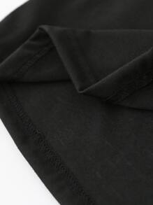 SHEIN Girls Letter Graphic Tee Dress - Black - View 5