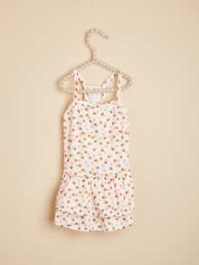 1件粉色波点宠物连衣裙，防掉毛猫咪连衣裙，狗狗背带裙，小型宠物服装 - 彩色 - 查看 1