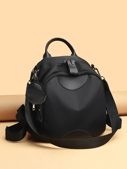 Minimalist Classic Backpack With Small Pouch School Bag For Graduate, Teen Girls, Freshman, Sophomore, Junior & Senior In College, University & High School, Perfect For Outdoors ,Travel & Back To School