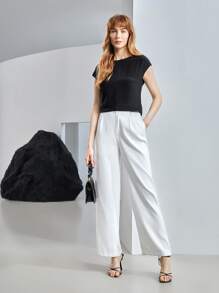 MOTF PREMIUM 100% SILK TWIST BACK TOP - Black - View 9