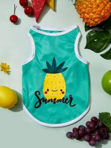 PETSIN Pineapple Print Pet Tank - Multicolor - View 2