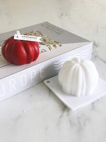 1pc Pumpkin Shaped DIY Candle Mold - White - View 3