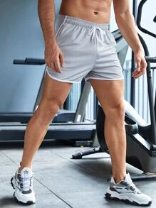 Manfinity Running Men Tương Phản Ràng Buộc Dây Rút Quần Short Thể Thao, Quần Short Màu Xám Quần Short Tập Gym Quần Bóng Rổ Nam Bóng Rổ Quần Short Niềm Tự Hào - Xám - Xem 4