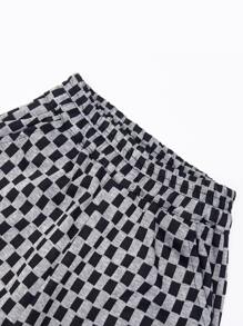 Teen Girls Checkerboard Straight Leg Trousers - Multicolor - View 6