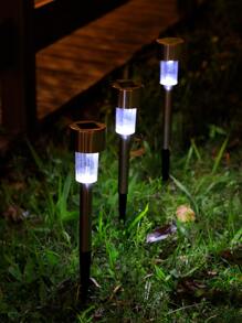 1pc Small Outdoor Solar Lawn Light, Solar Lamp Stake For Garden - White - View 3