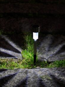 1pc Small Outdoor Solar Lawn Light, Solar Lamp Stake For Garden - White - View 5