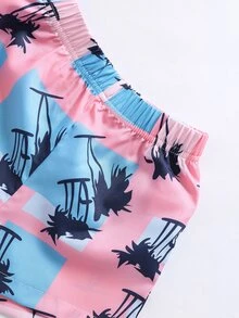 Toddler Boys Coconut Tree Print Tank Top & Shorts - Multicolor - View 3