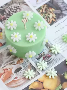 1 件花形 DIY 硅胶模具，白色圆形花朵硅胶模具，适用于 DIY - 白色 - 查看 6