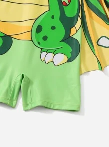 小男童卡通圖案一件式泳裝