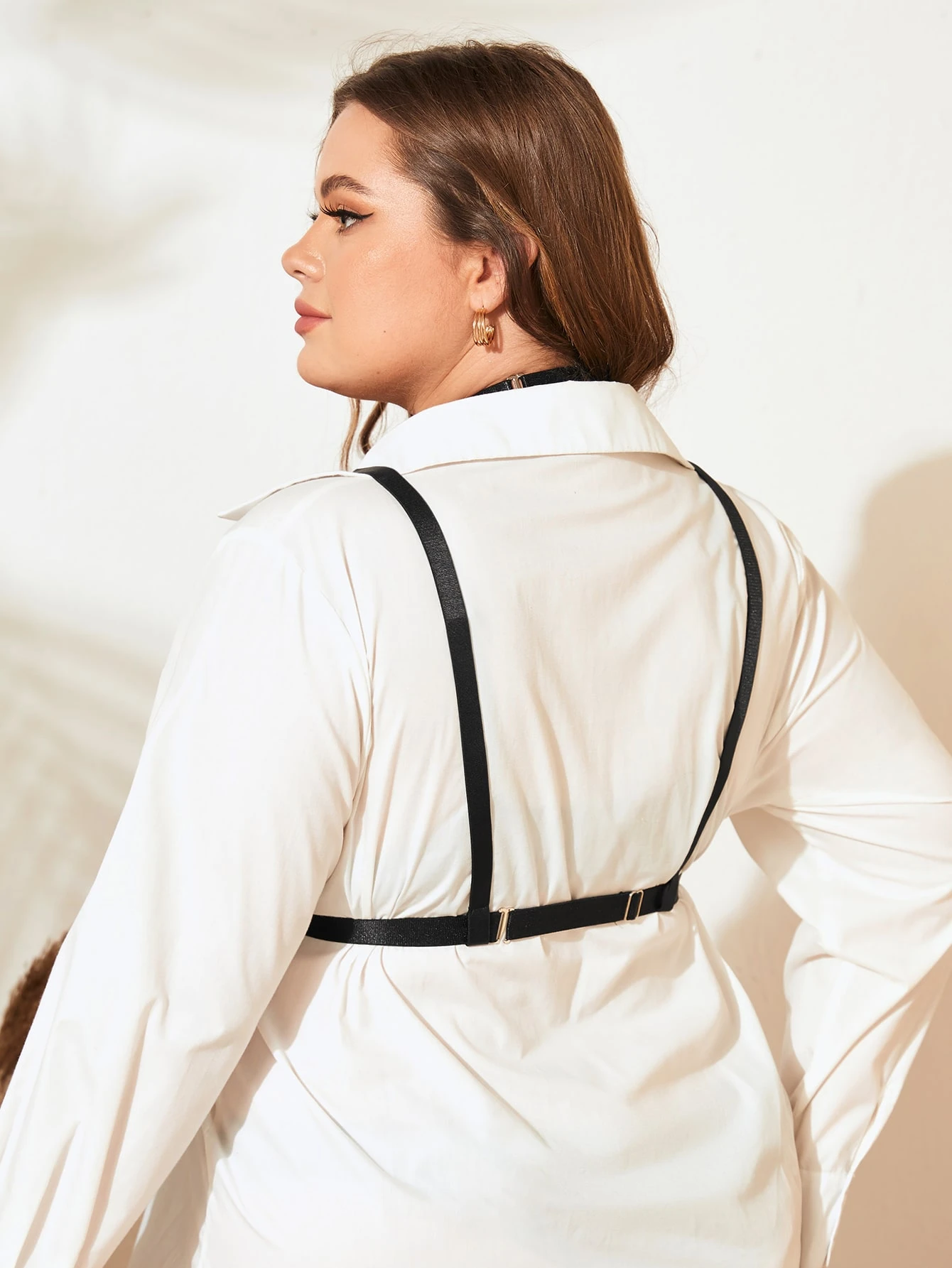 Miniatura 2 de Accesorios Lencería vinculado con aro con abertura Negro