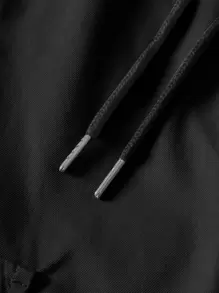 Manfinity Hypemode Hombres Shorts de cintura con cordón cargo - Negro - Ver 6