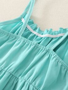 Niñitas Vestido de tirantes con estampado de conejo