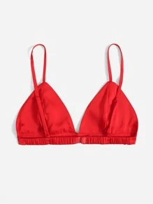SHEIN ICON Solid Backless Cami Top - Red - View 2
