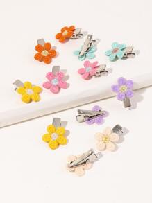 Flower Decor Alligator Hair Clip - Multicolor - View 2