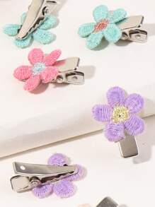 Flower Decor Alligator Hair Clip - Multicolor - View 4