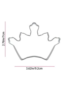 1pc Crown Shaped Cookie Cutter - Silver - View 4