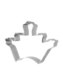 1pc Crown Shaped Cookie Cutter - Silver - View 3