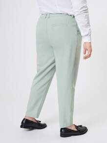 Manfinity Men Fold Pleated Slant Pocket Trousers - Mint Green - View 2