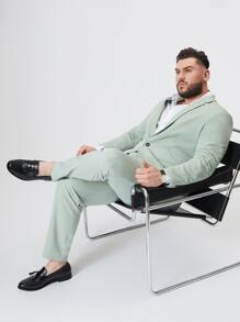 Manfinity Men Fold Pleated Slant Pocket Trousers - Mint Green - View 6