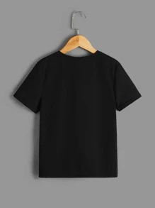 SHEIN 男孩4入組素色補丁貼口袋T恤 - 彩色 - 查看 7