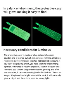 1个硅胶夜光遥控器保护套，适合闺蜜节、小狗、嘉年华等场合。 - 綠色 - 查看 4