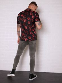 GENTILAND Men Floral Print Shirt - Multicolor - View 4