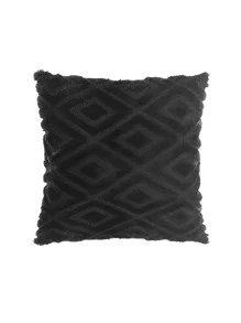 1pc Geometric Pattern Cushion Cover Without Filler, Modern Square Throw Pillow Cover For Bedroom Sofa Home Decoration - Black - View 3