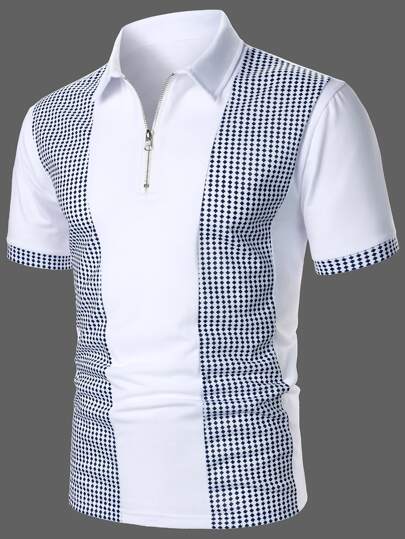 Homme Polo à imprimé losange