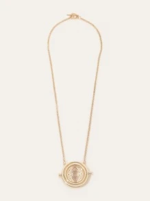 漏斗吊墜項鏈 - 金黃色 - 查看 2