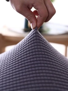 1 pieza Funda de asiento de silla elástica unicolor - Morado - Ver 3