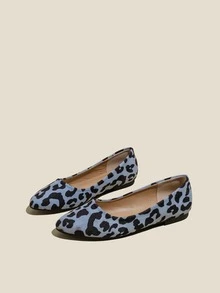 Bailarinas con estampado de leopardo de punta - Multicolor - Ver 4