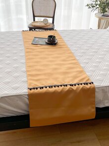 Pom Pom Decor Bed Runner - Vàng - Xem 3
