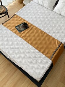 Pom Pom Decor Bed Runner - Vàng - Xem 6