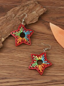 隨機星星耳墜 - 彩色 - 查看 3