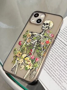 印花骷髏頭圖案手機殼，適用於iPhone 11、iPhone 13、iPhone 14 Pro Max - 彩色 - 查看 7