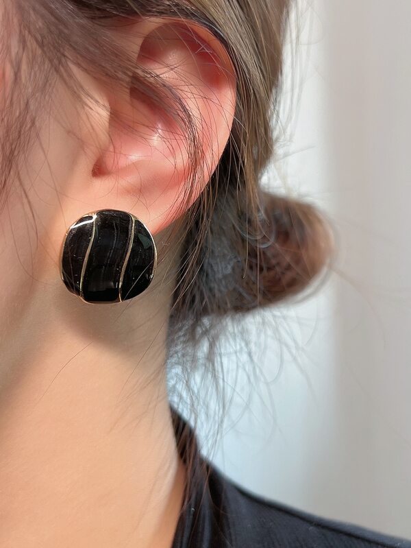 Geometric Design Stud Earrings SHEIN UK