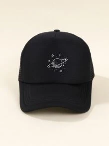 街頭星球圖案棒球帽 - 黑色 - 查看 2