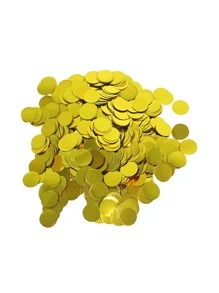 1 包 15 克圓形金色閃光五彩紙屑派對裝飾 - 金色 - 查看 1