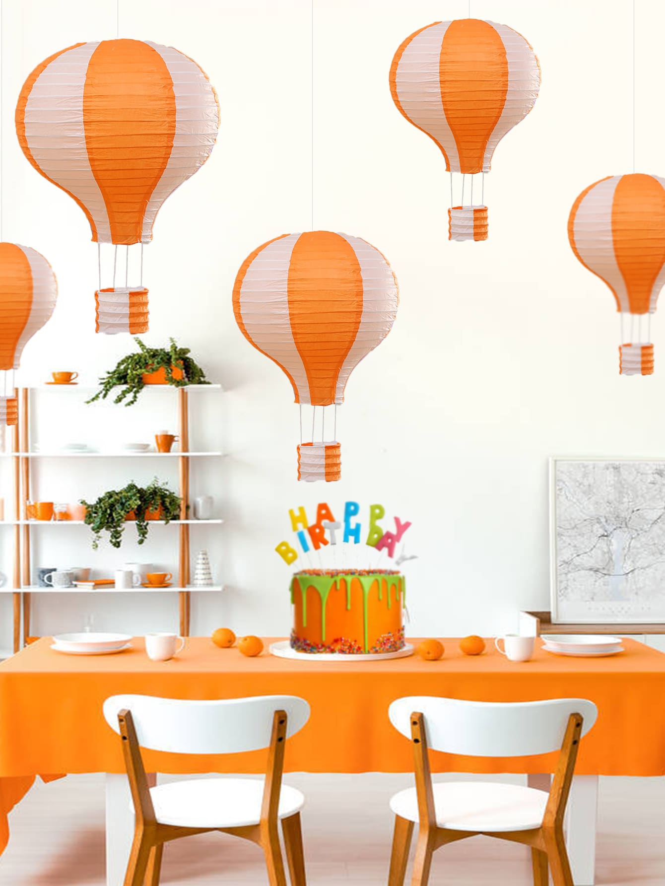 1pc Hot Air Balloon Decoration - Multicolor - View 1