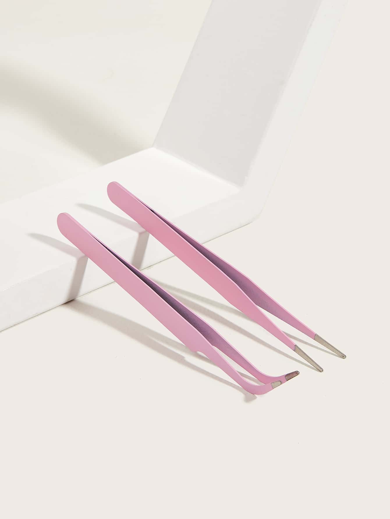 2 cái Nhíp lông mi - Màu Hồng baby - Xem 1