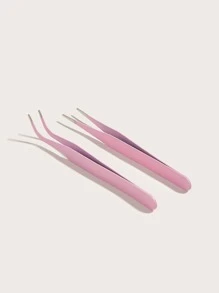 2 cái Nhíp lông mi - Màu Hồng baby - Xem 3